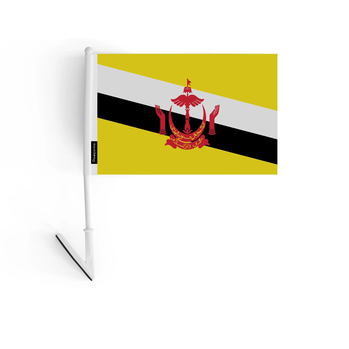 Drapeau adhésif brunei polyester souple facile à coller