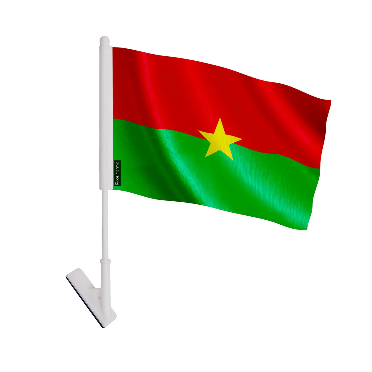 Drapeau adhésif burkina faso polyester souple facile à coller