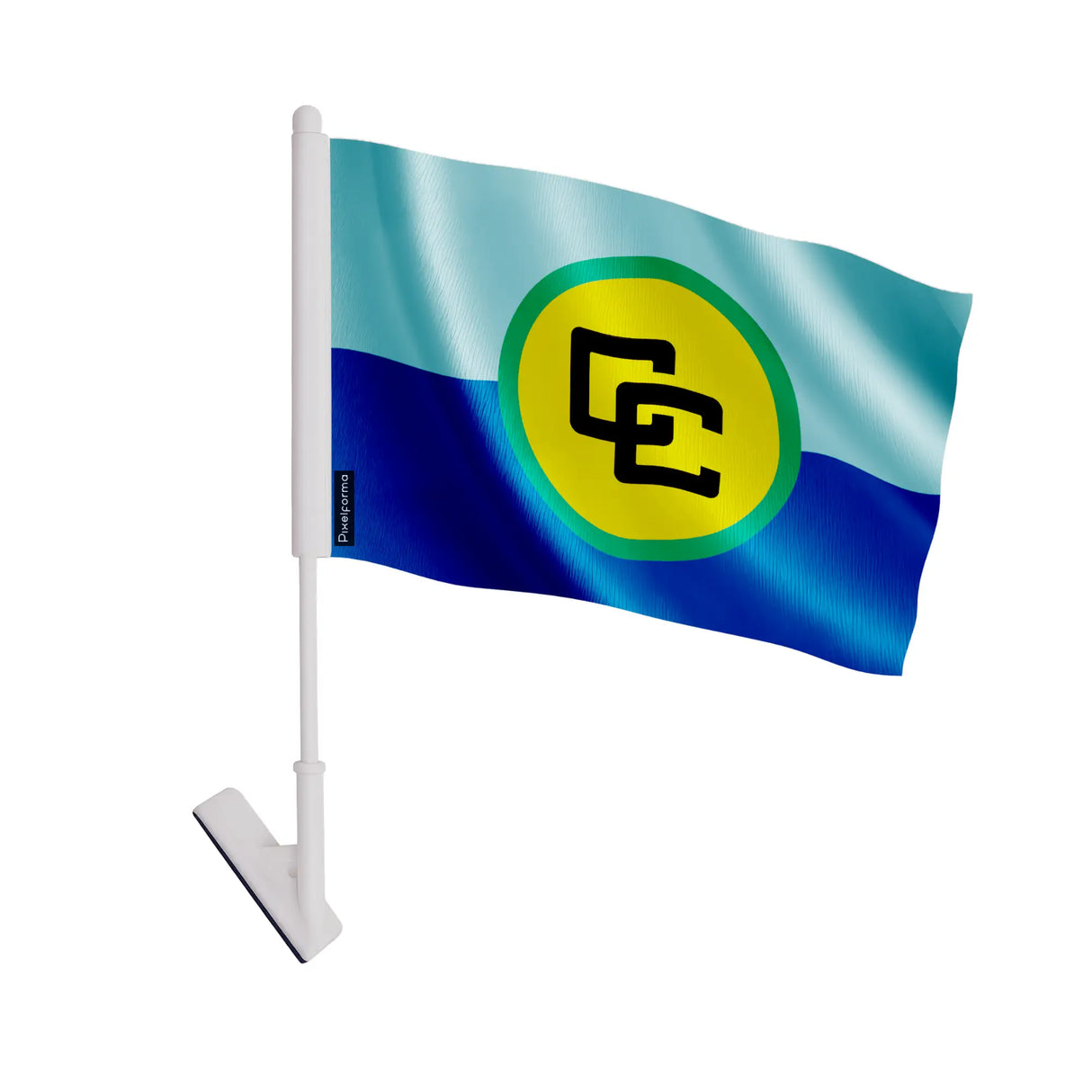 Drapeau adhésif communauté caribéenne polyester souple