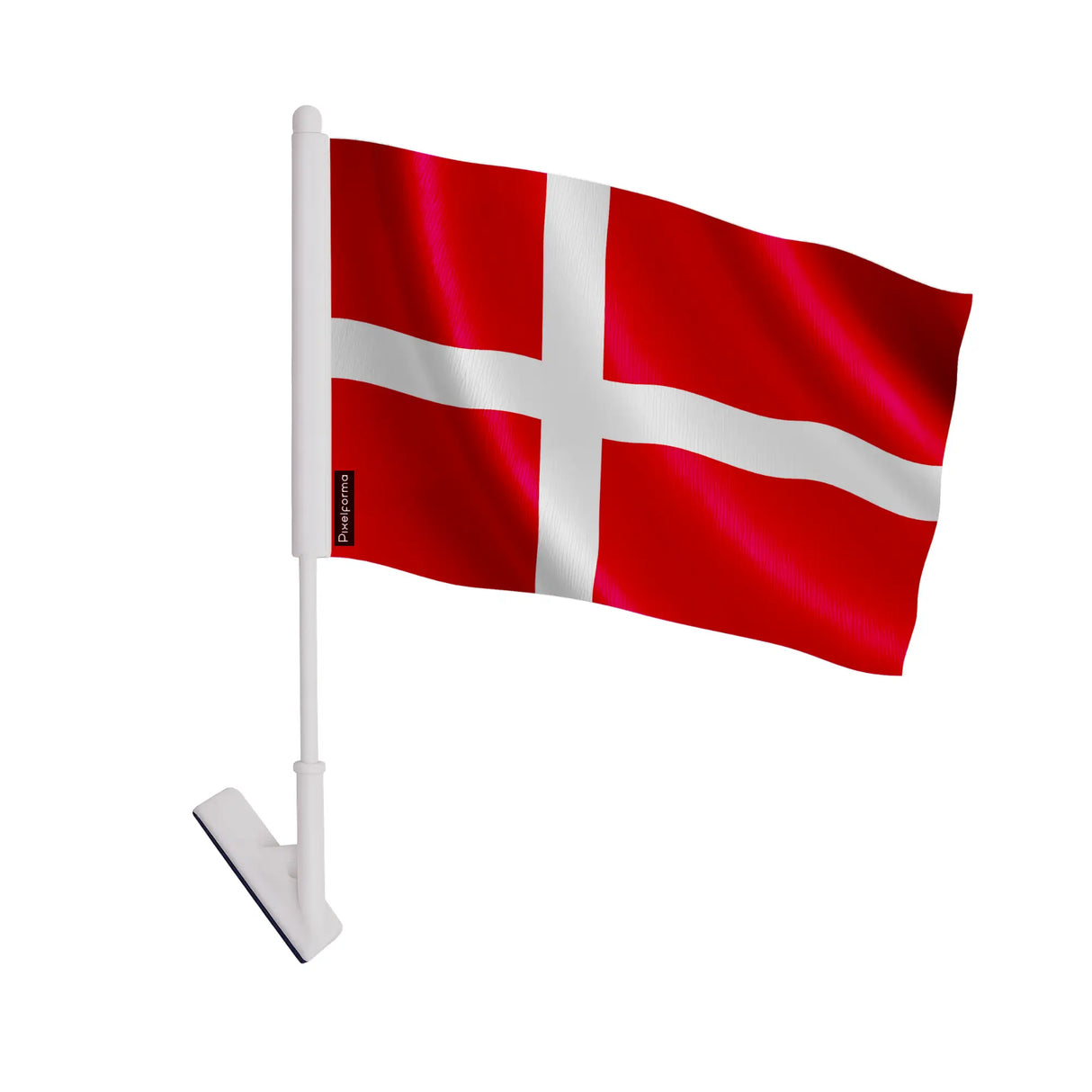 Drapeau adhésif danemark polyester souple facile à poser