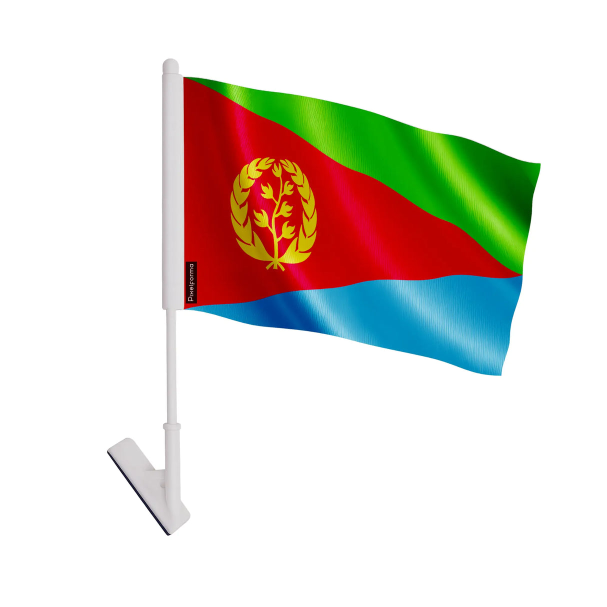 Drapeau adhésif érythrée polyester souple facile à coller
