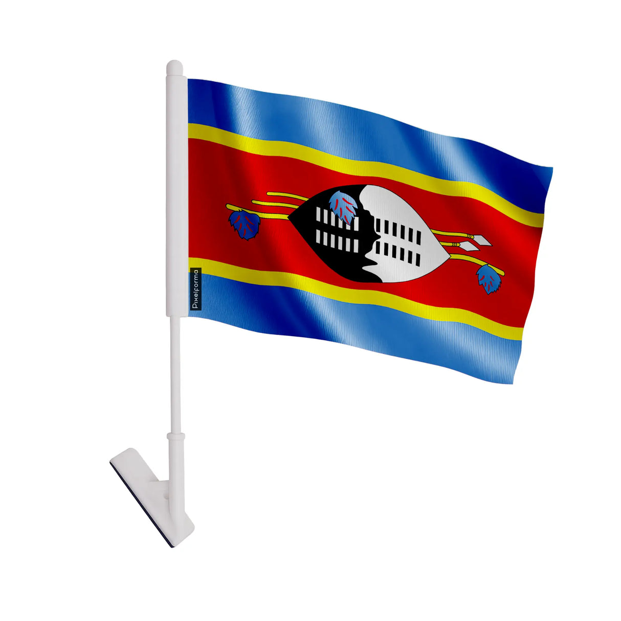 Drapeau adhésif eswatini en polyester facile à coller