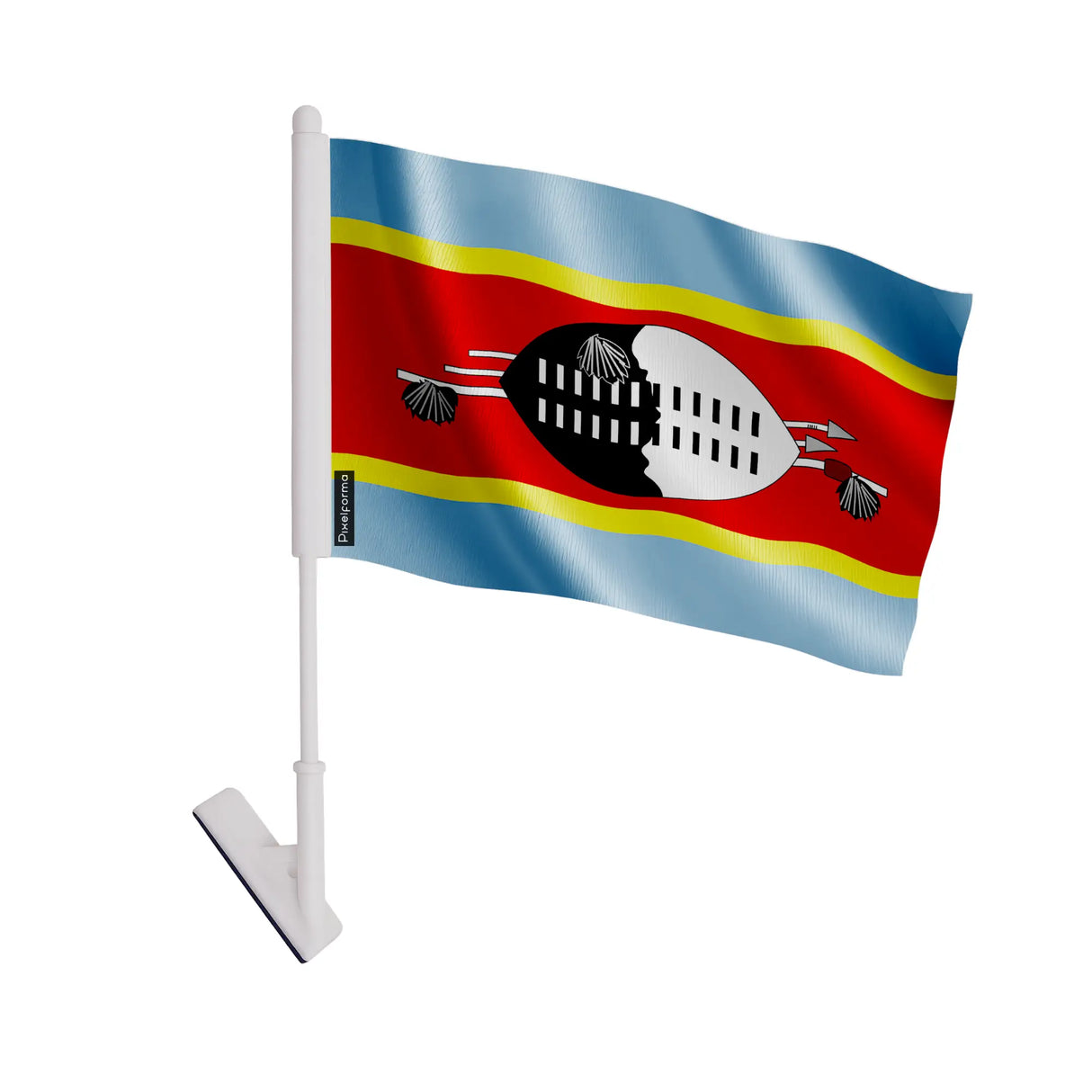 Drapeau adhésif eswatini polyester facile à poser