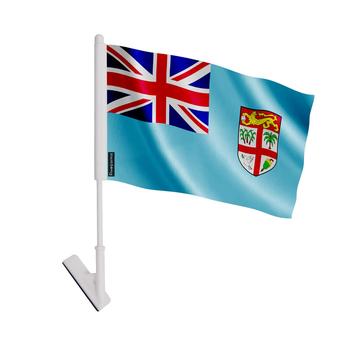 Drapeau adhésif fidji polyester souple facile à coller