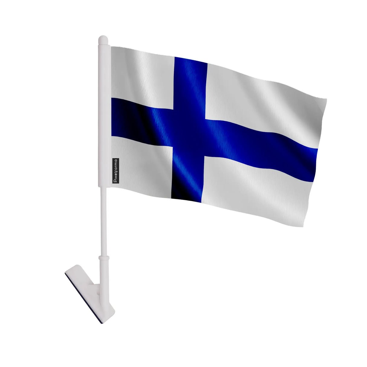 Drapeau adhésif finlande polyester souple facile à coller