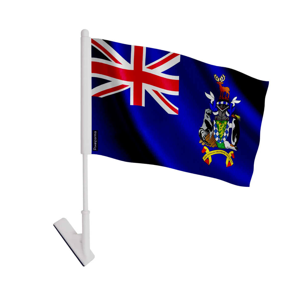 Drapeau adhésif géorgie du sud polyester facile à coller