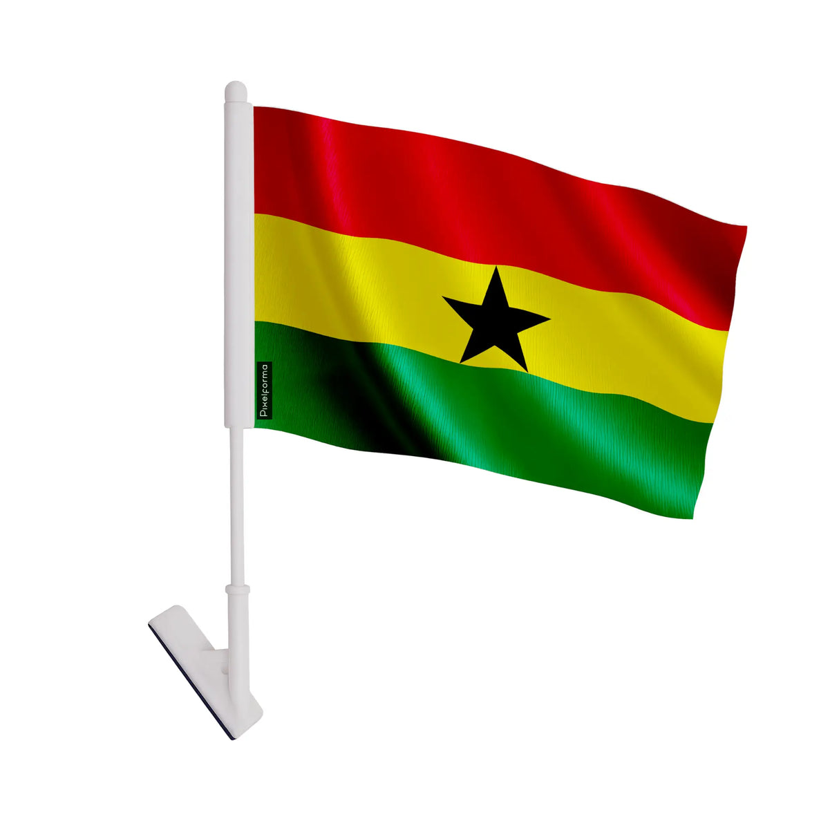 Drapeau adhésif ghana polyester souple facile à coller