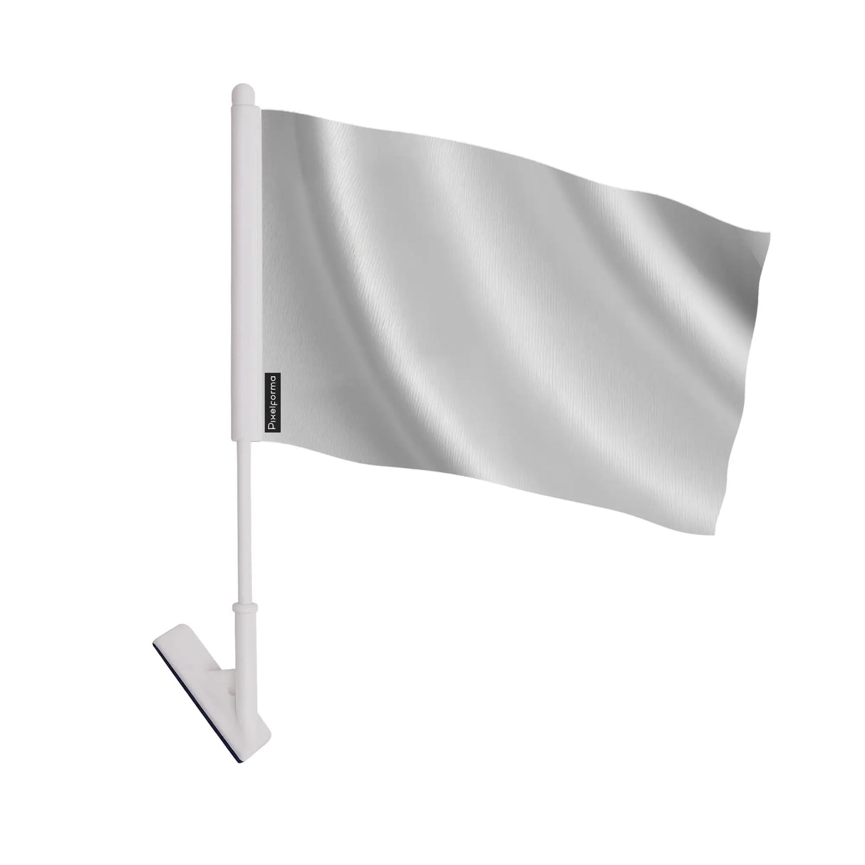 Drapeau adhésif gris clair polyester souple facile à coller