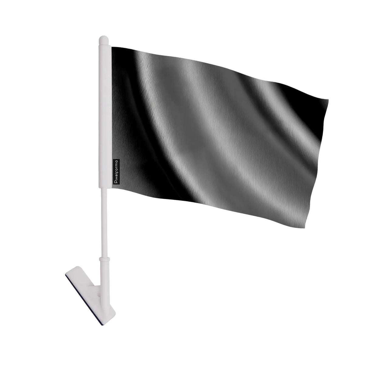 Drapeau adhésif gris noir en polyester souple facile à coller