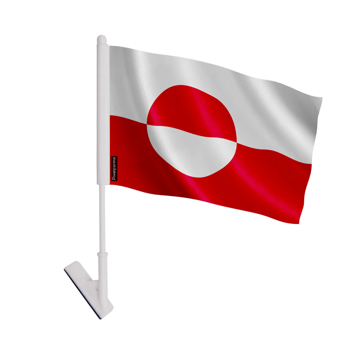 Drapeau adhésif groenland polyester souple facile à coller