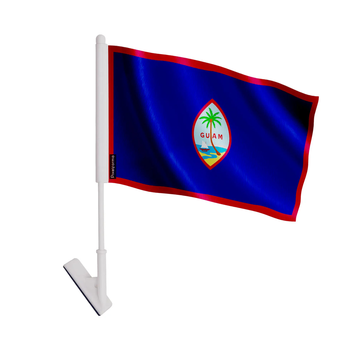 Drapeau adhésif guam polyester souple facile à coller