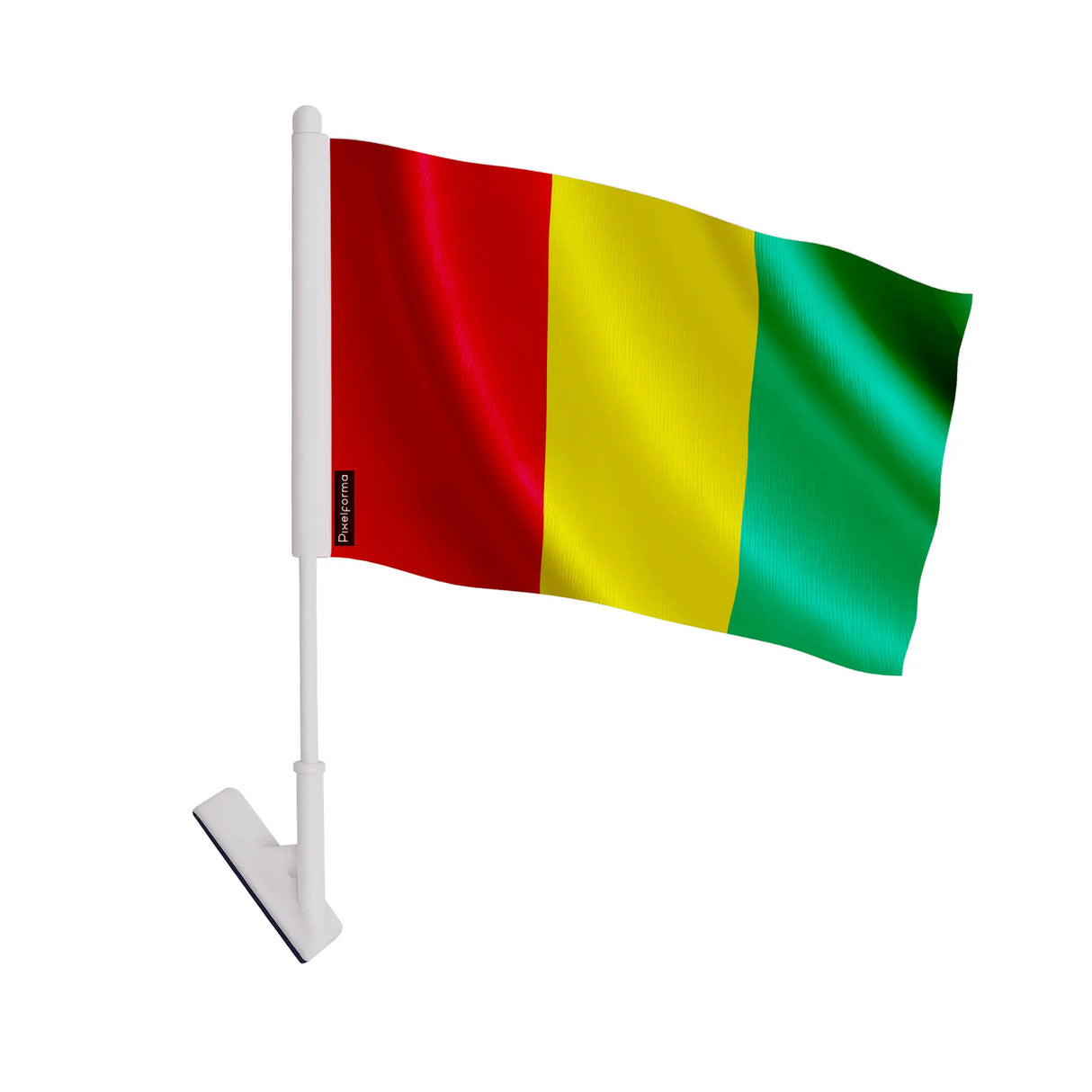 Drapeau adhésif guinée polyester souple facile à coller