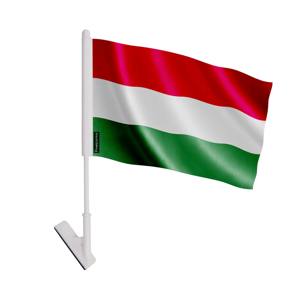 Drapeau adhésif hongrie polyester souple facile à coller