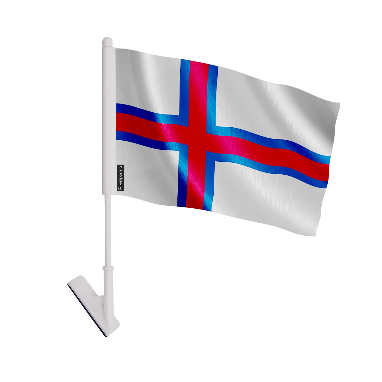 Drapeau adhésif îles féroé polyester souple facile à poser