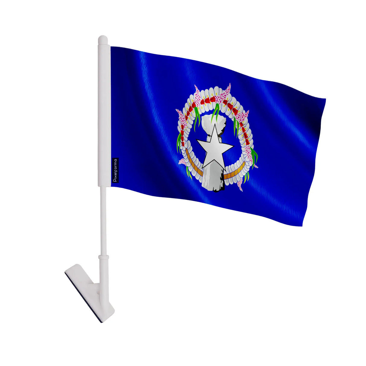 Drapeau adhésif îles mariannes du nord en polyester souple