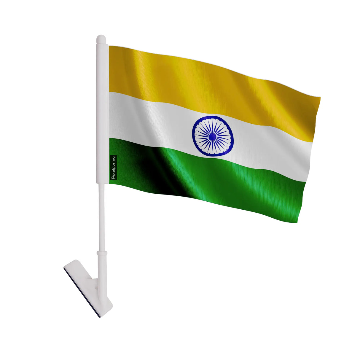 Drapeau adhésif inde en polyester souple facile à coller