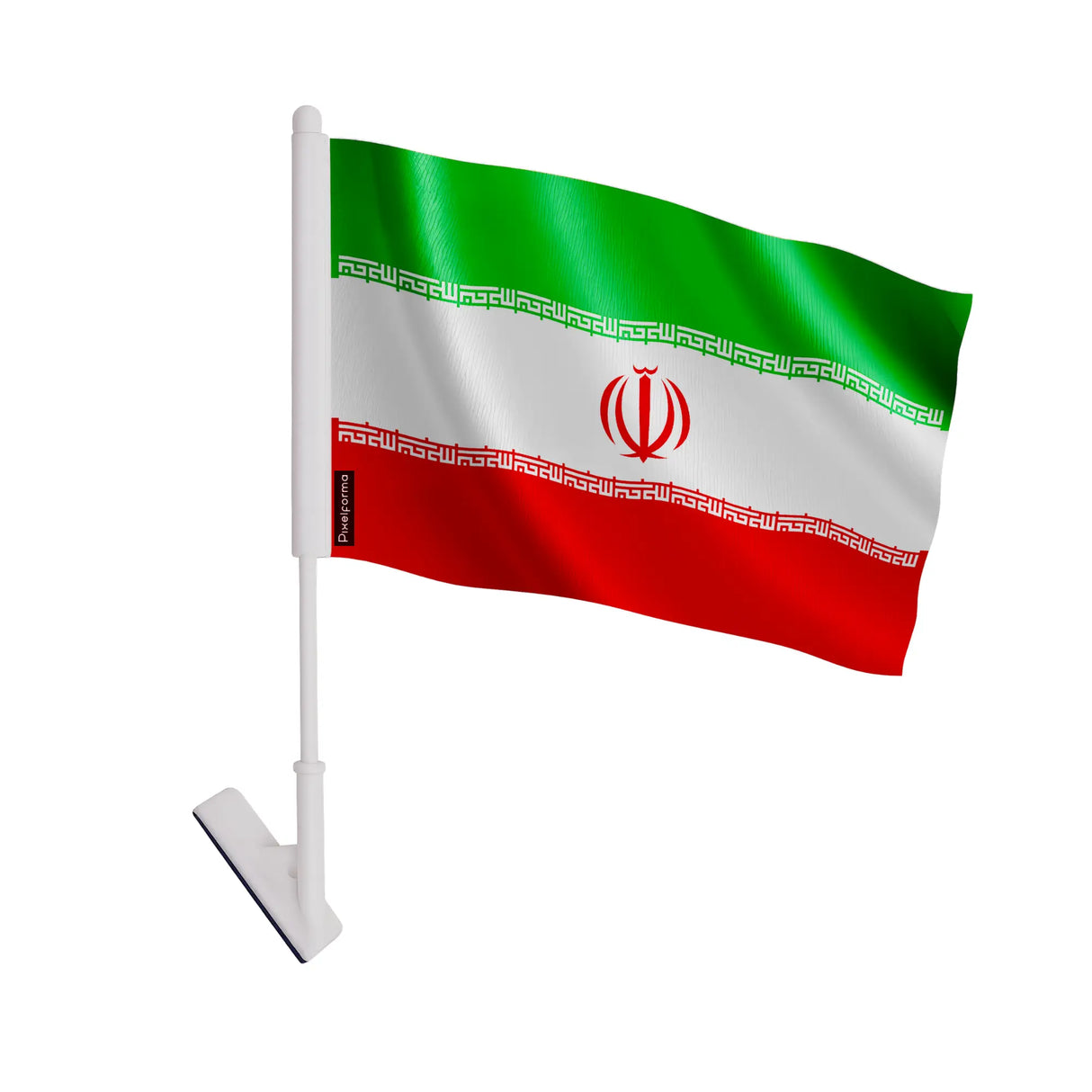 Drapeau adhésif iran polyester souple facile à coller