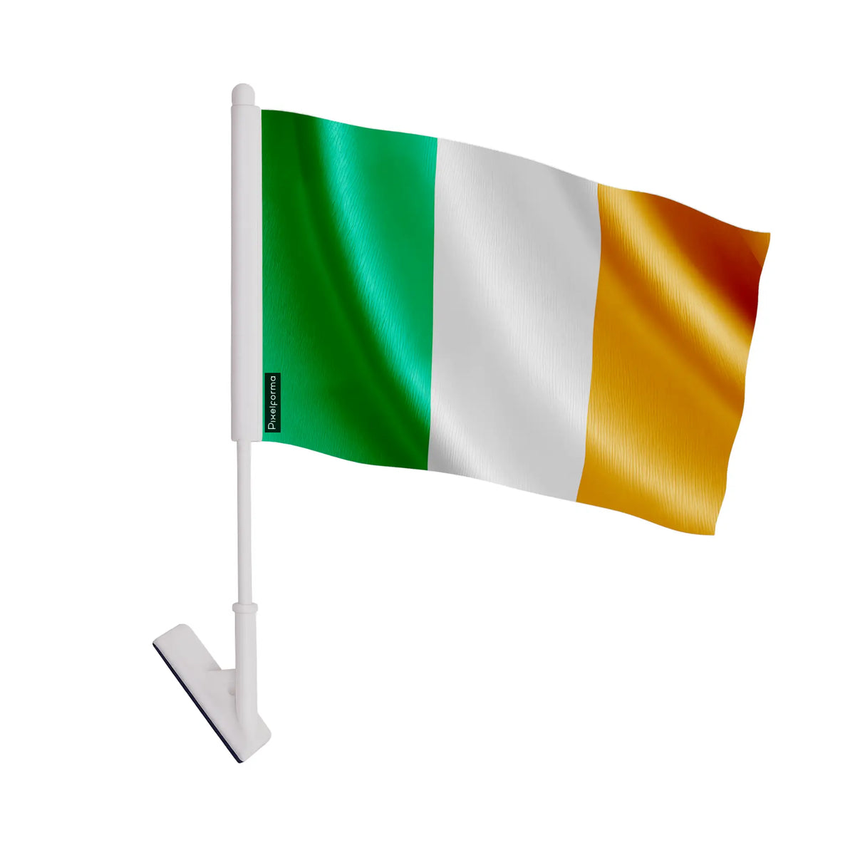 Drapeau adhésif irlande polyester souple facile à coller