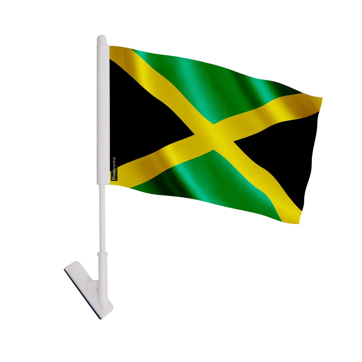 Drapeau adhésif jamaïque polyester souple facile à coller