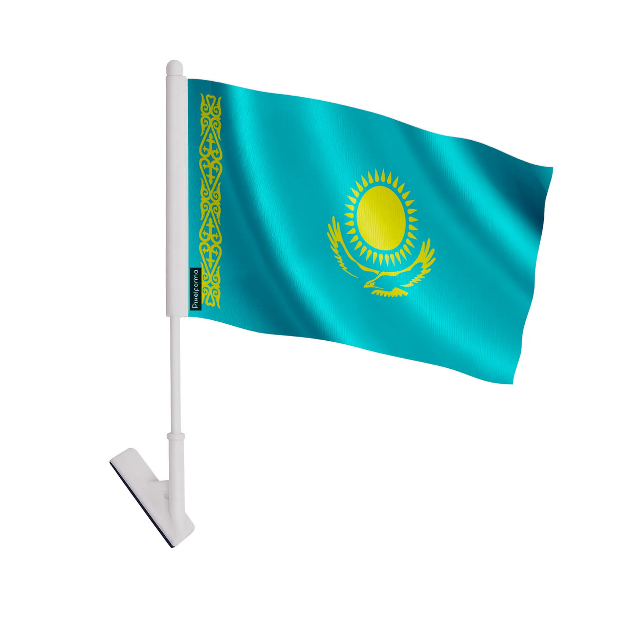 Drapeau adhésif kazakhstan officiel polyester pour vitres