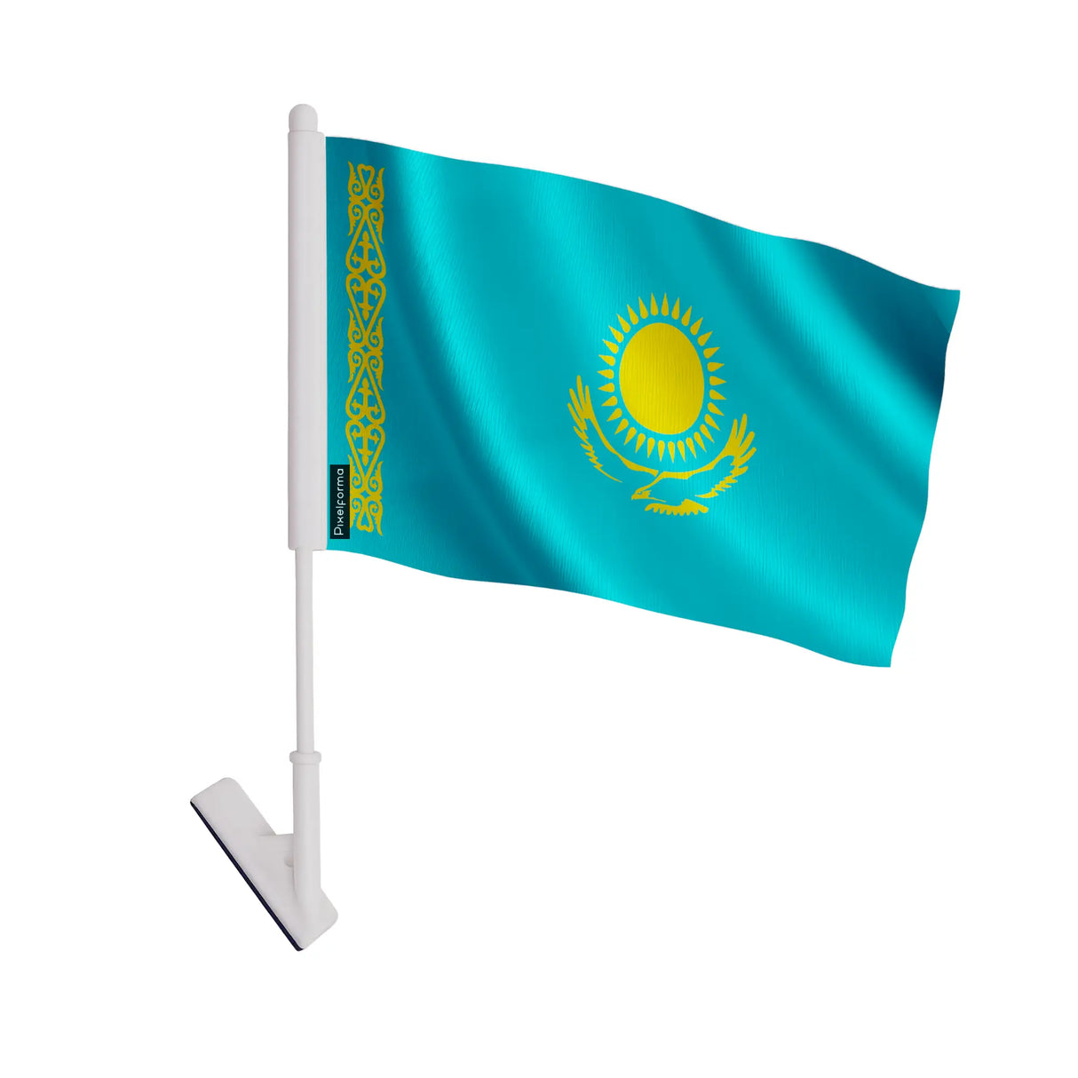 Drapeau adhésif kazakhstan polyester souple auto-collant