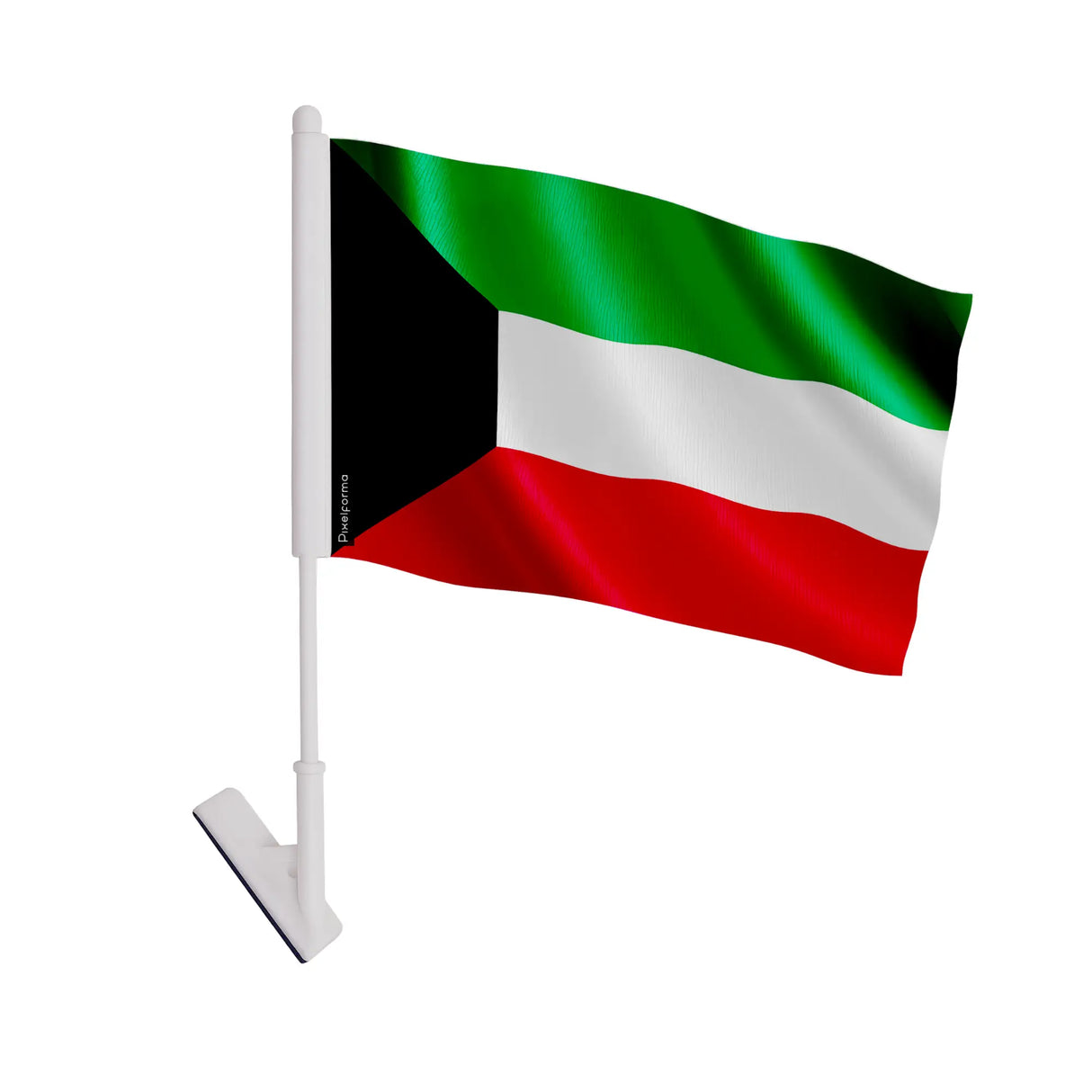 Drapeau adhésif koweït en polyester souple facile à coller