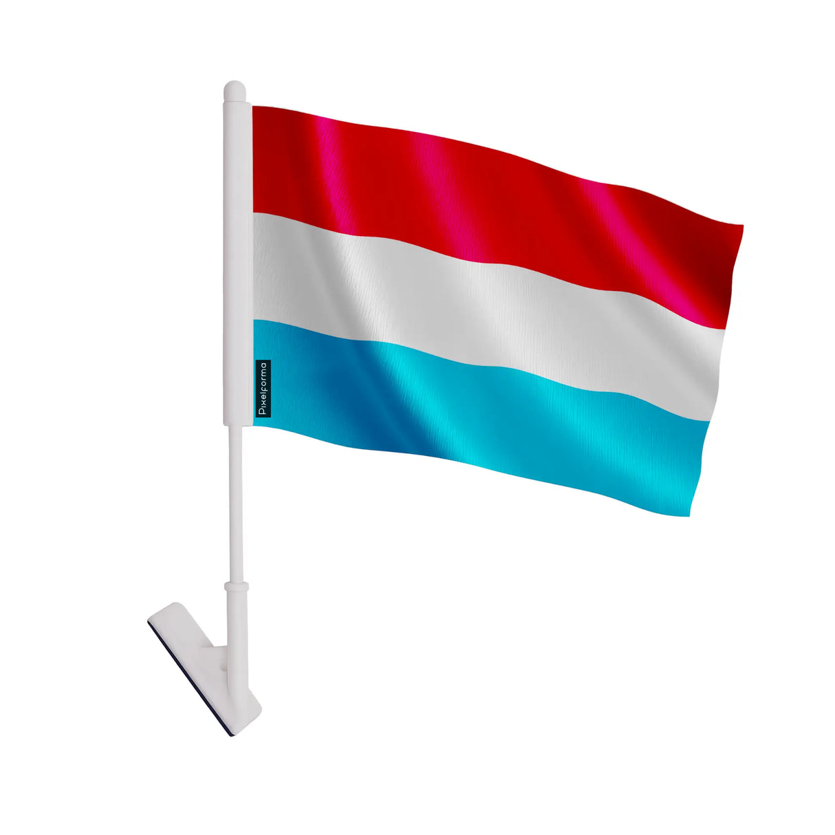 Drapeau adhésif luxembourg polyester souple facile à poser