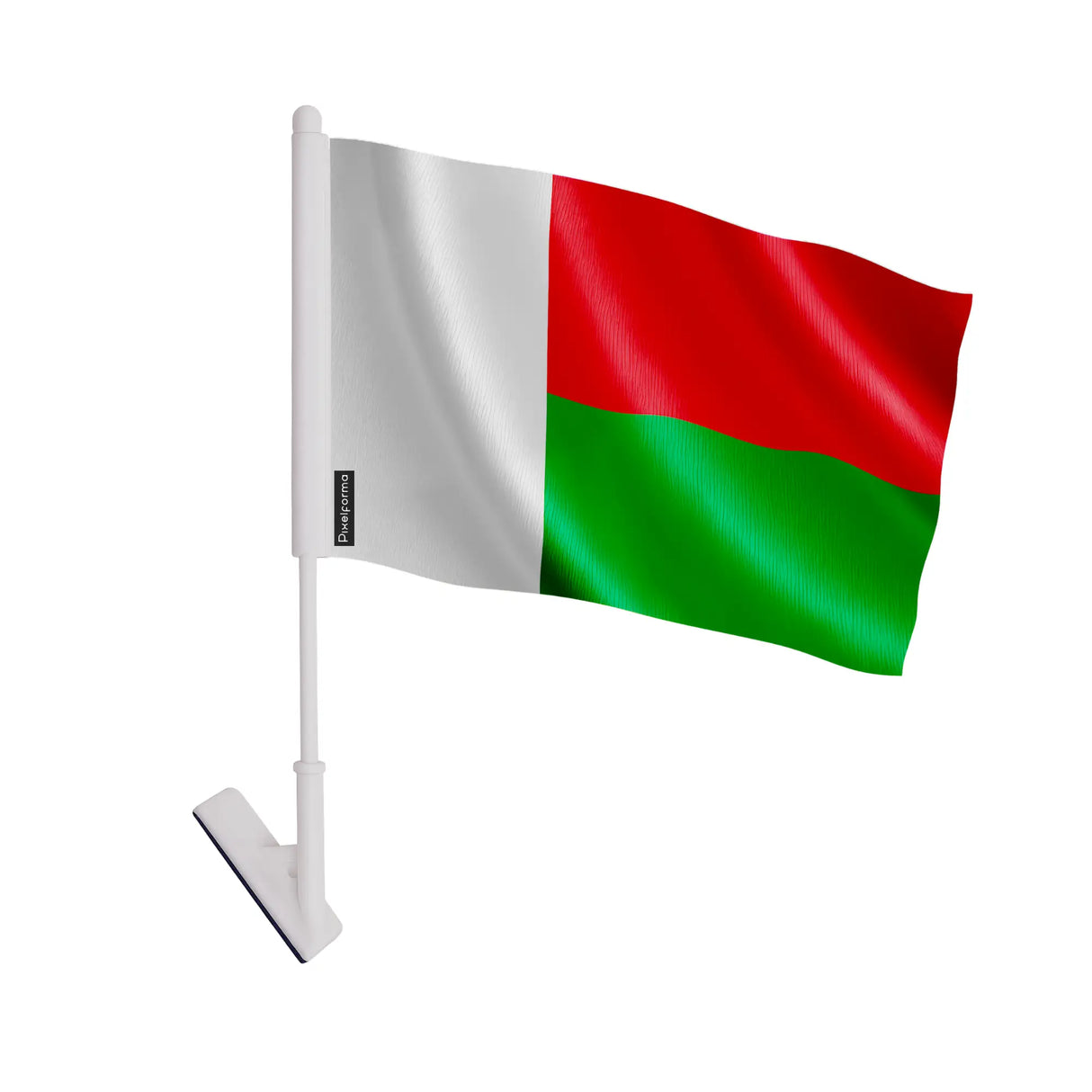 Drapeau adhésif madagascar polyester souple facile à coller