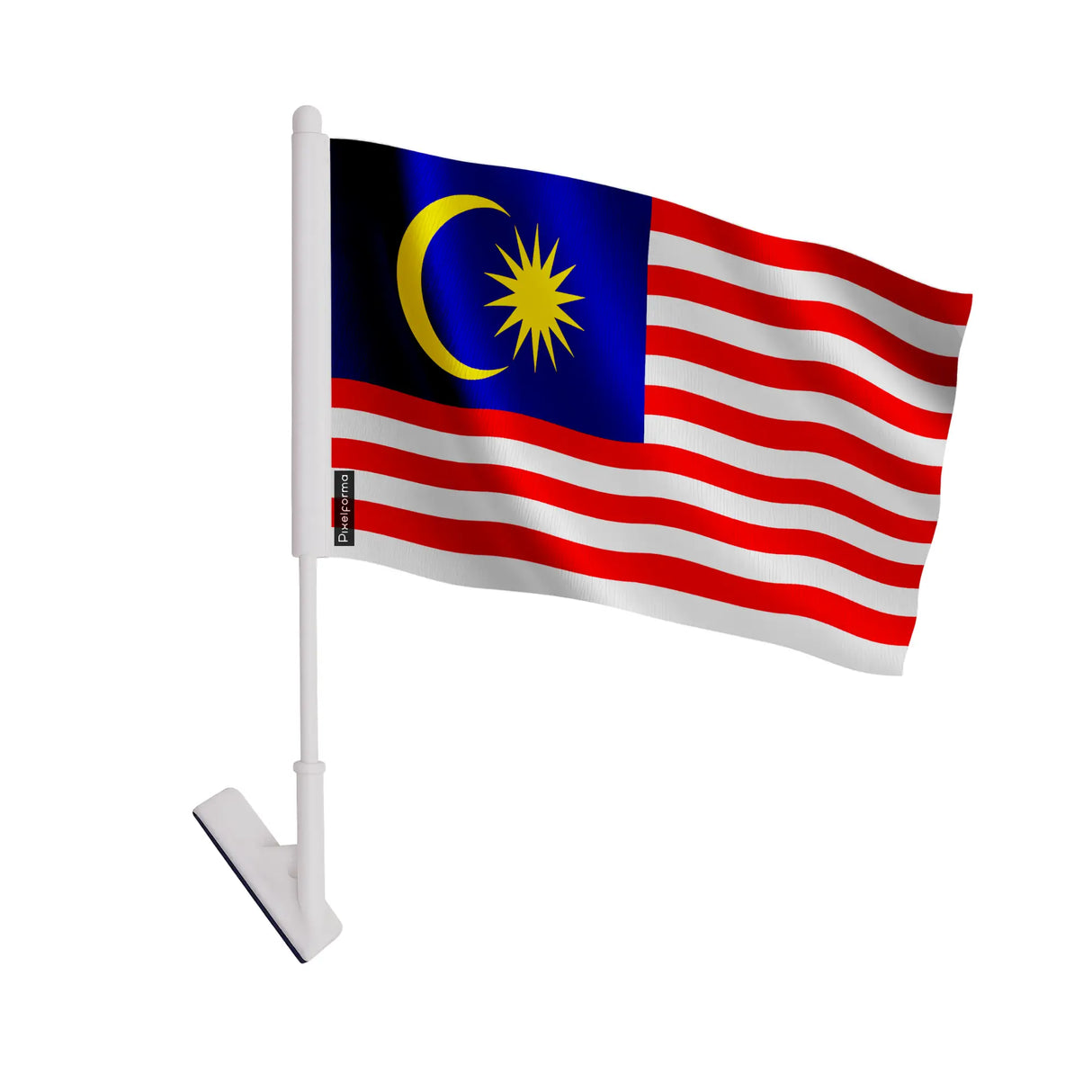 Drapeau adhésif malaisie en polyester souple à coller