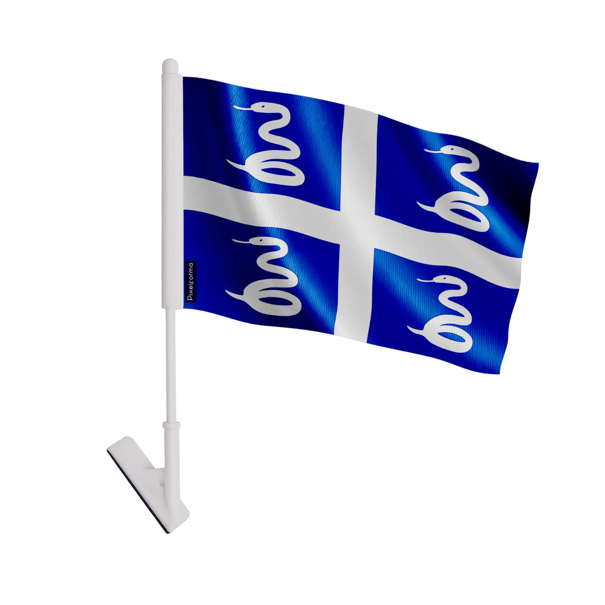 Drapeau adhésif martinique polyester souple facile à coller