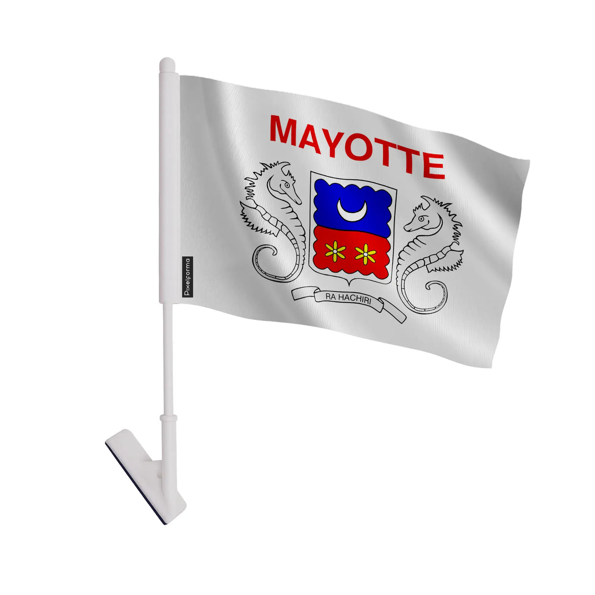 Drapeau adhésif mayotte en polyester facile à coller
