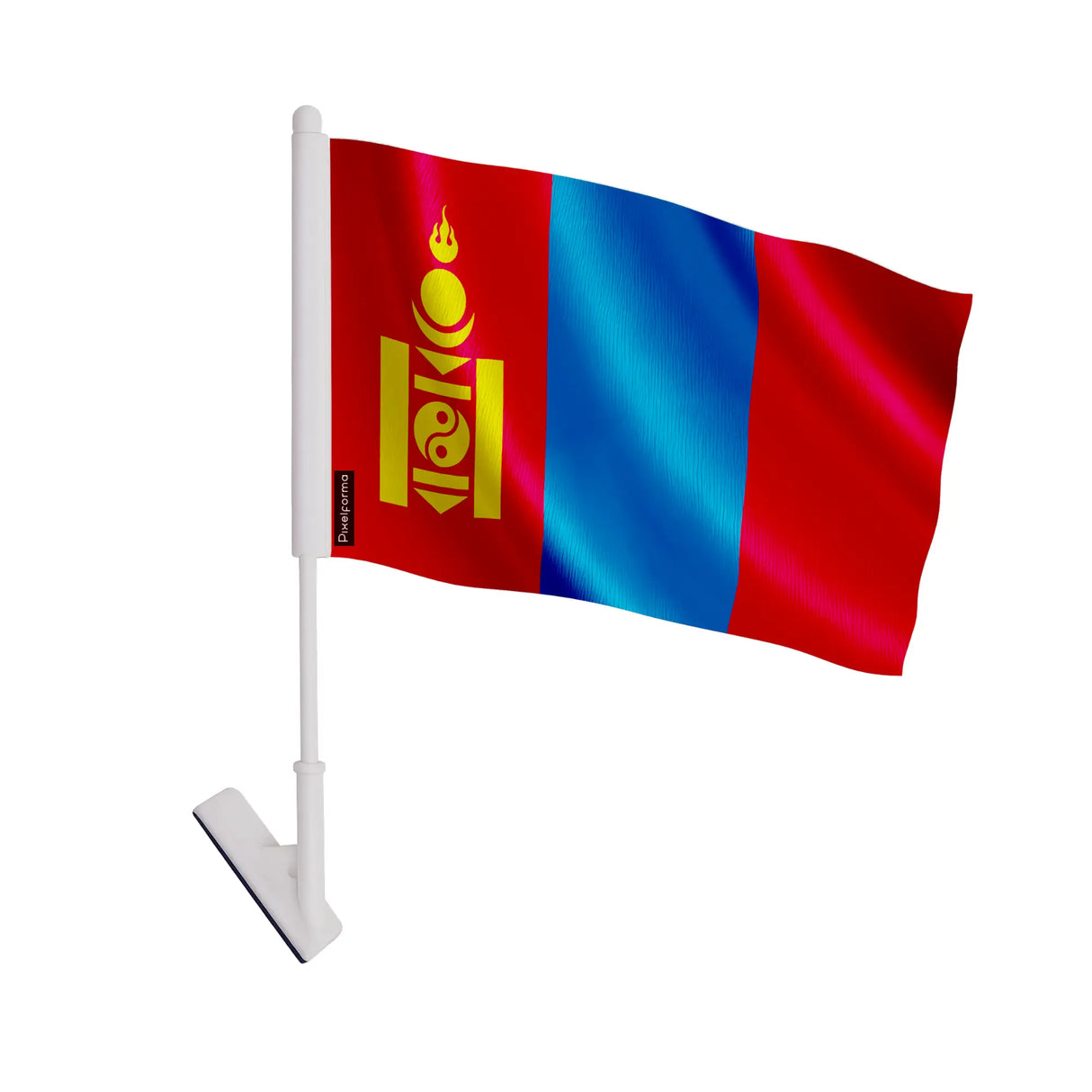 Drapeau adhésif mongolie polyester souple facile à coller