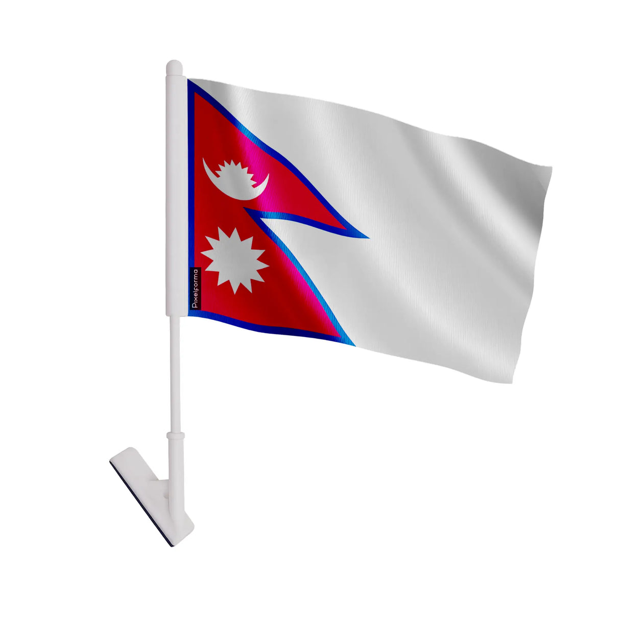 Drapeau adhésif népal polyester souple facile à coller