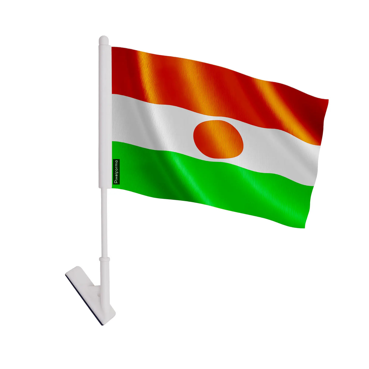 Drapeau adhésif niger en polyester souple facile à coller