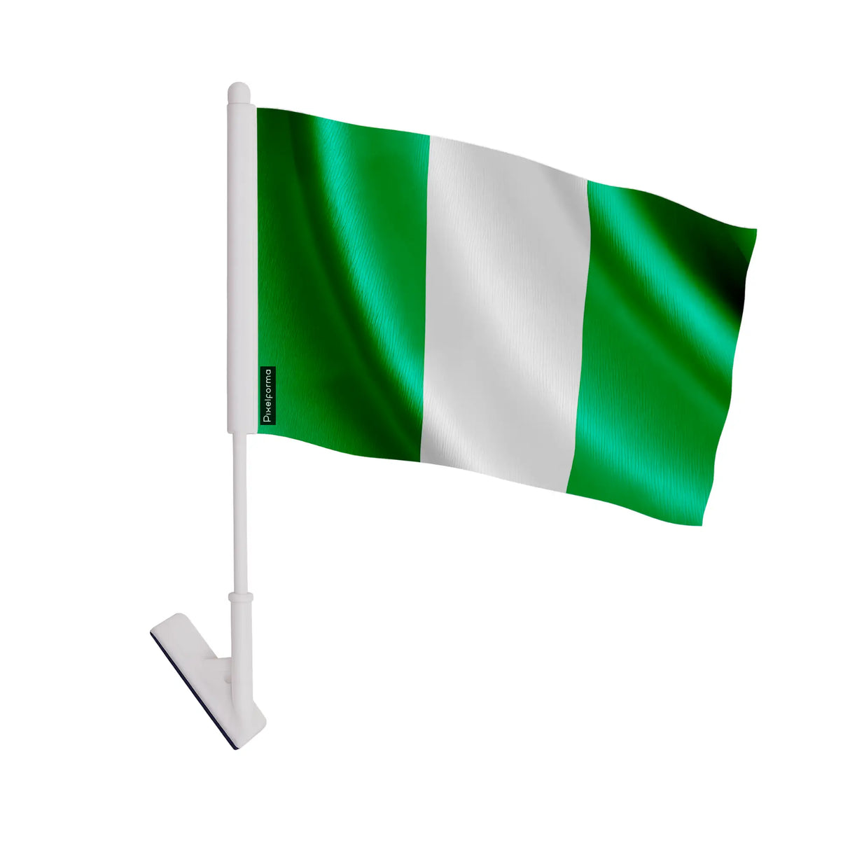 Drapeau adhésif nigeria polyester souple facile à coller
