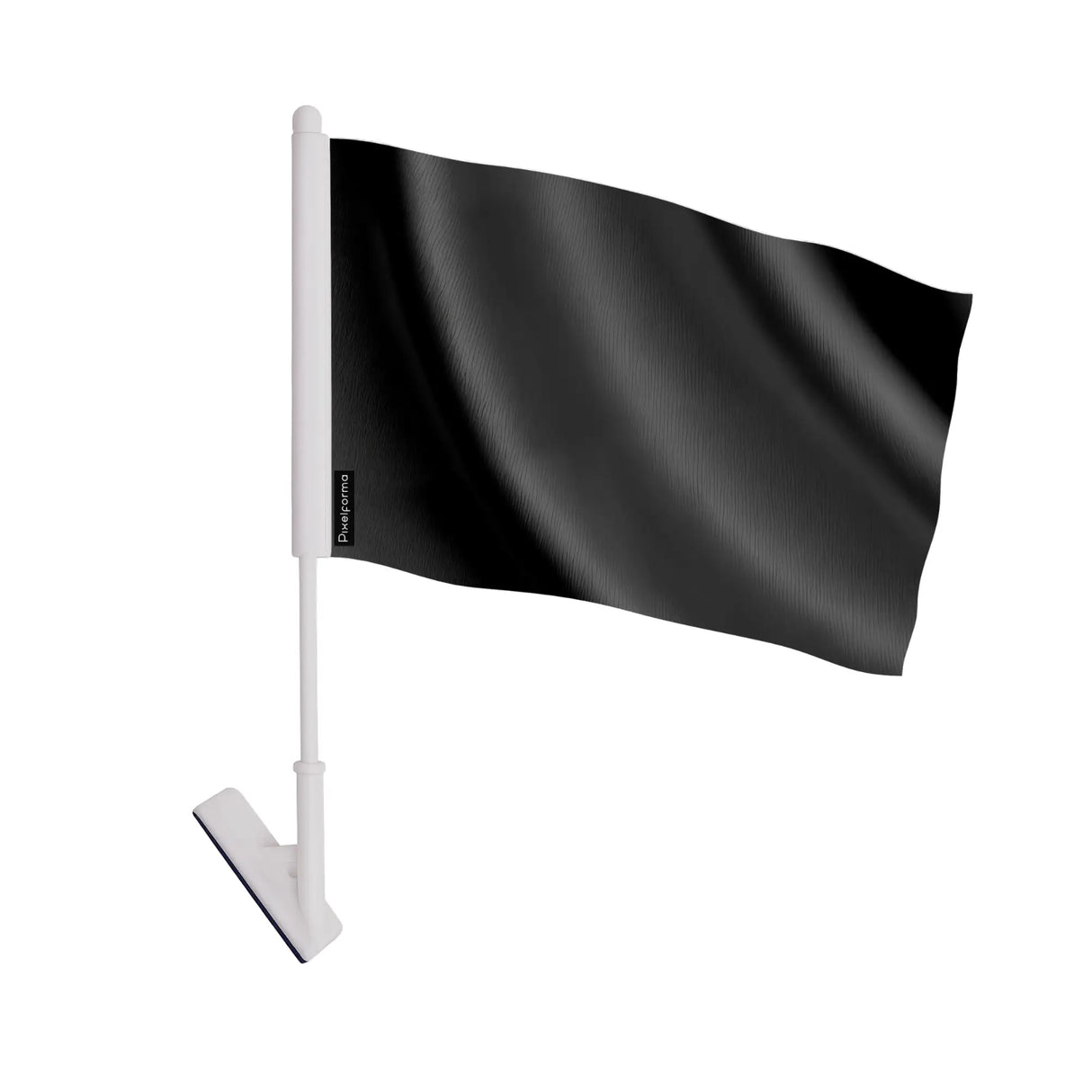 Drapeau adhésif noir en polyester souple facile à coller
