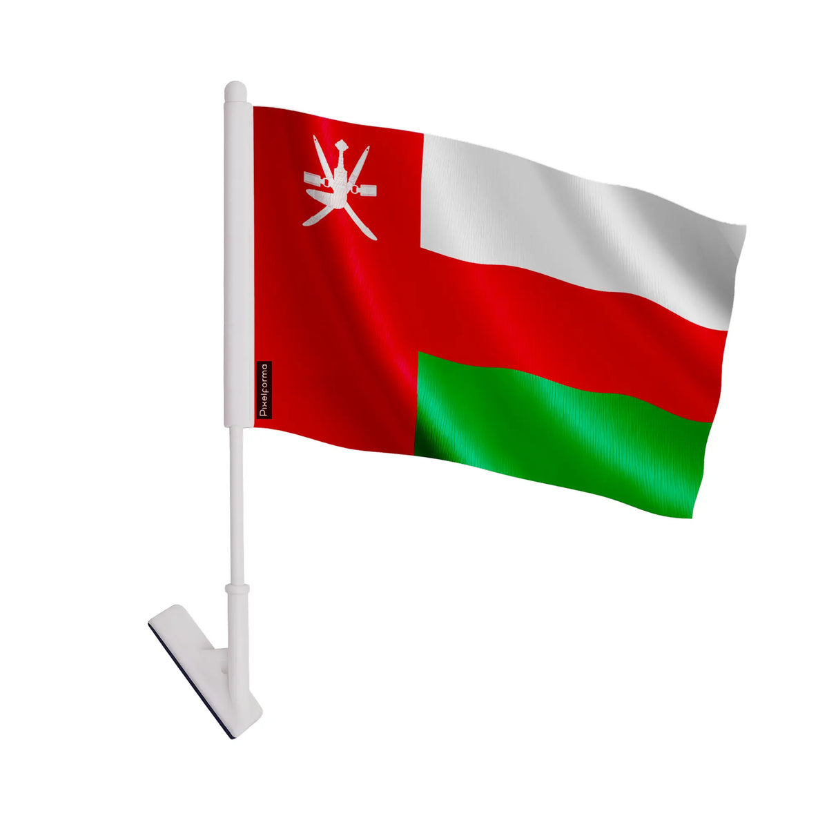 Drapeau adhésif oman polyester souple facile à coller