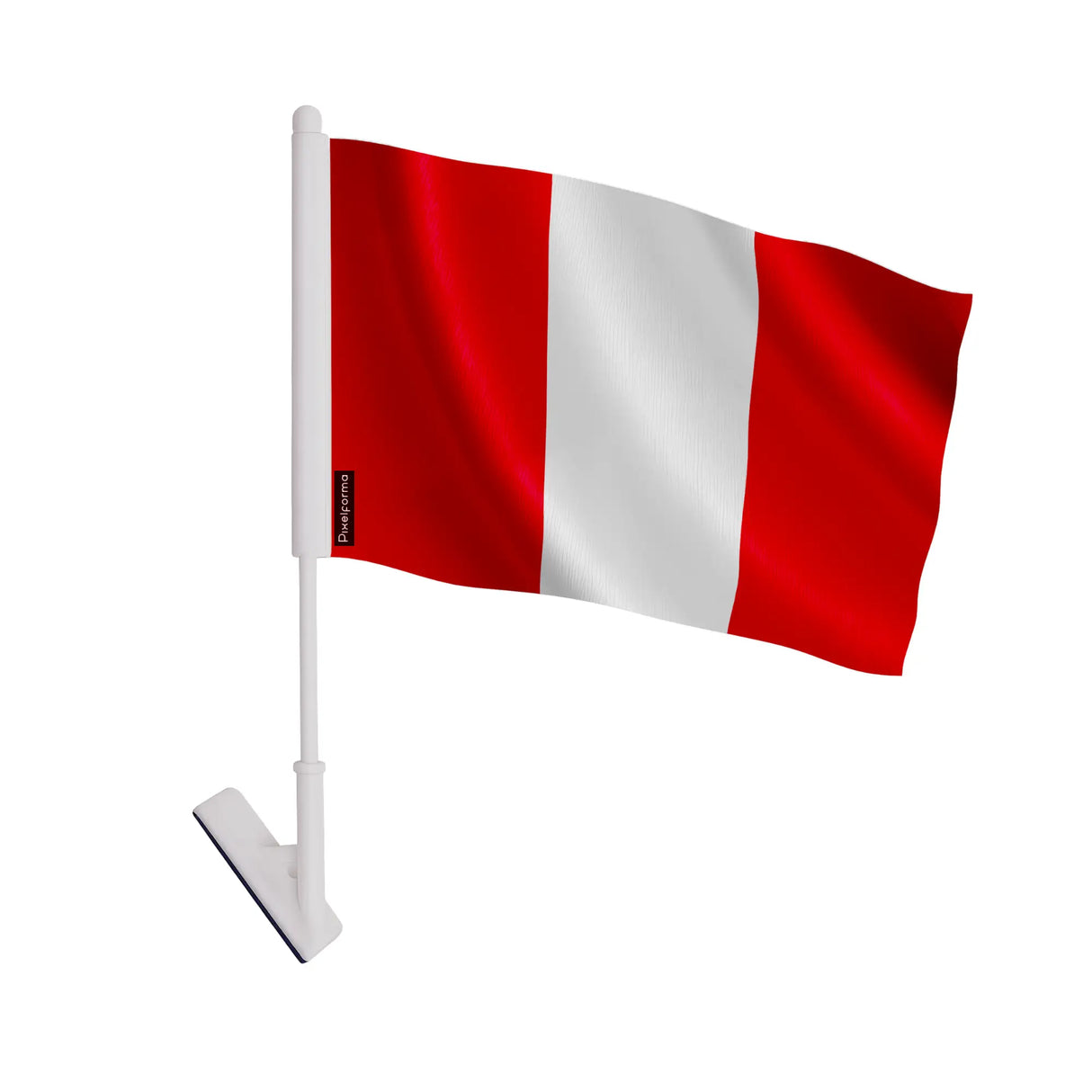 Drapeau adhésif pérou en polyester souple à coller facilement