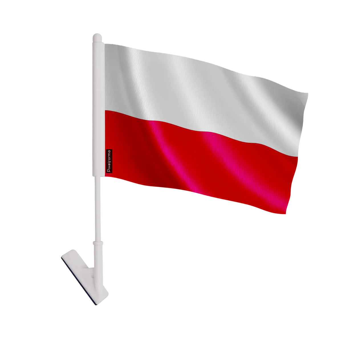 Drapeau adhésif pologne en polyester facile à coller
