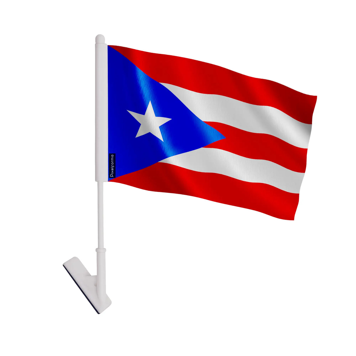 Drapeau adhésif porto rico polyester facile à coller