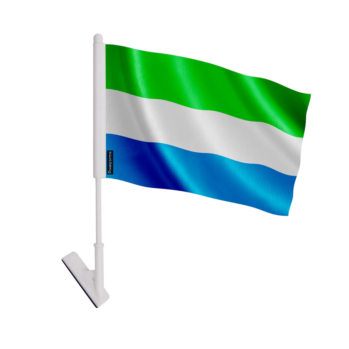 Drapeau adhésif sierra leone en polyester facile à coller