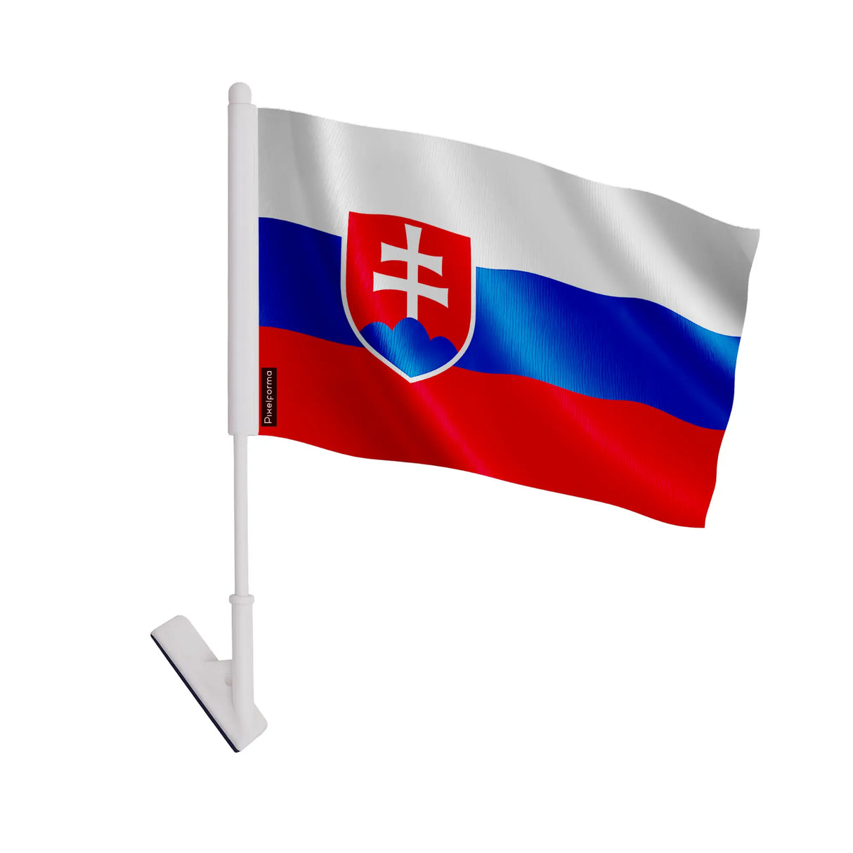 Drapeau adhésif slovaquie polyester facile à coller