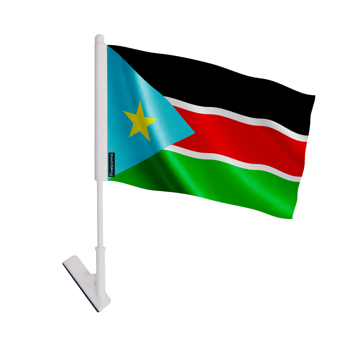 Drapeau adhésif soudan du sud polyester facile à coller