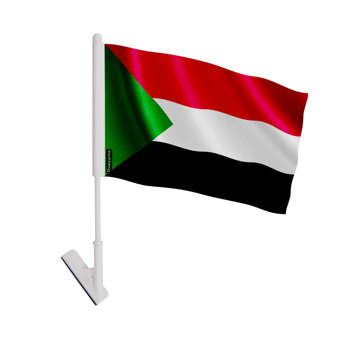 Drapeau adhésif soudan polyester souple facile à coller