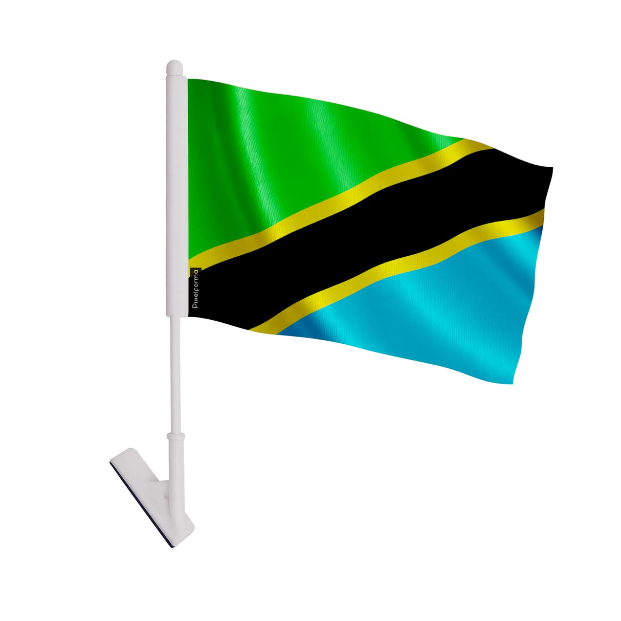 Drapeau adhésif tanzanie polyester souple facile à coller
