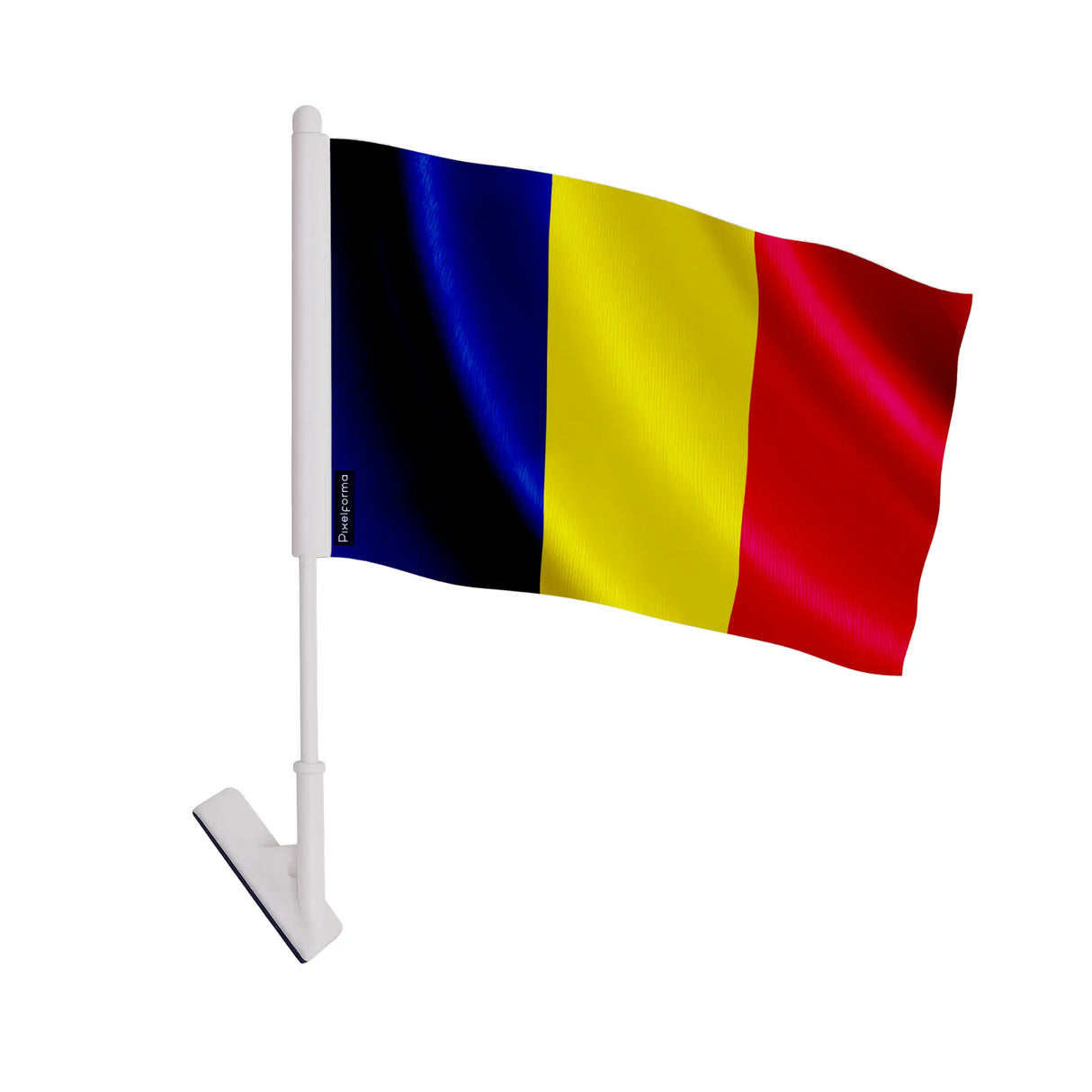 Drapeau adhésif tchad polyester souple facile à coller