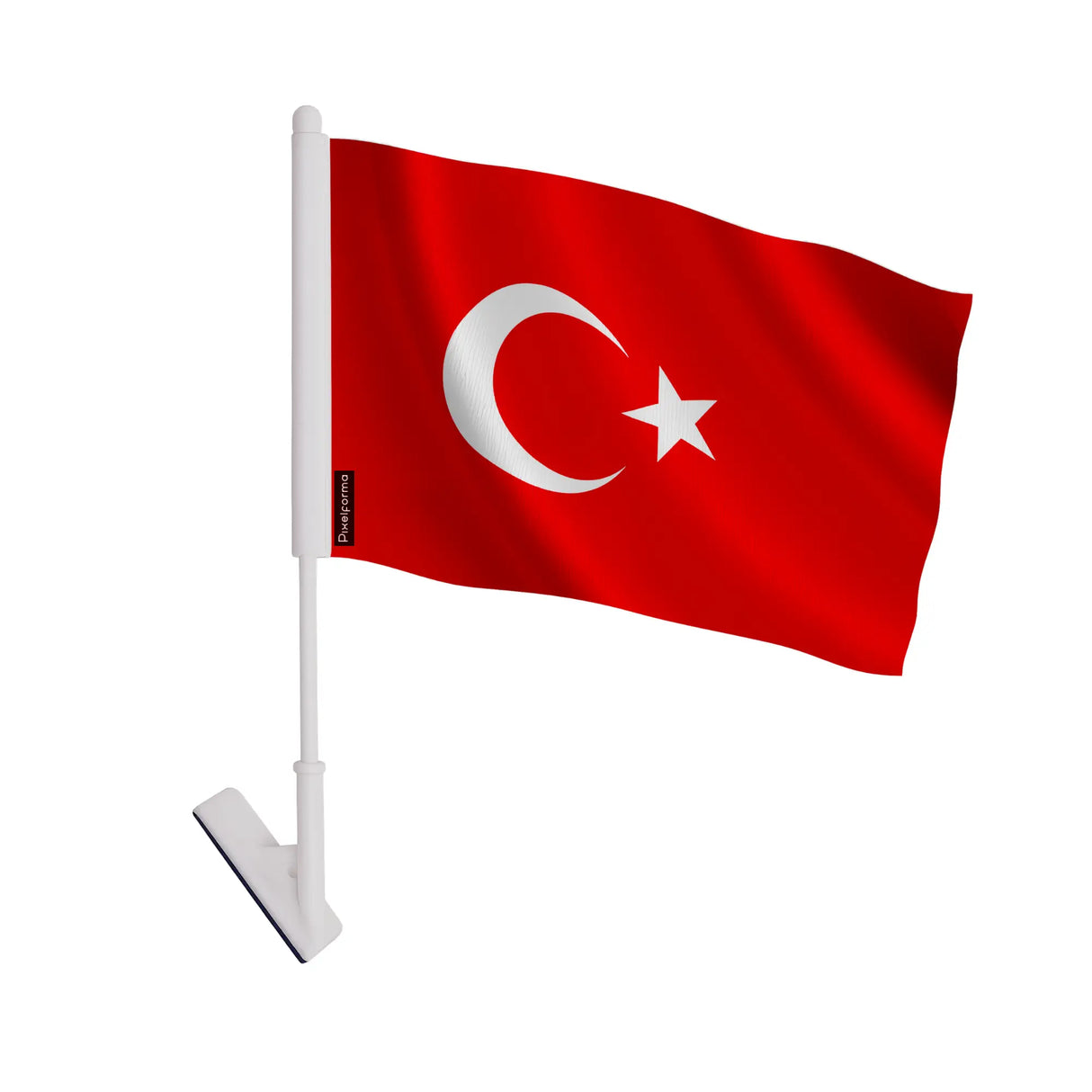 Drapeau adhésif turquie polyester souple facile à coller