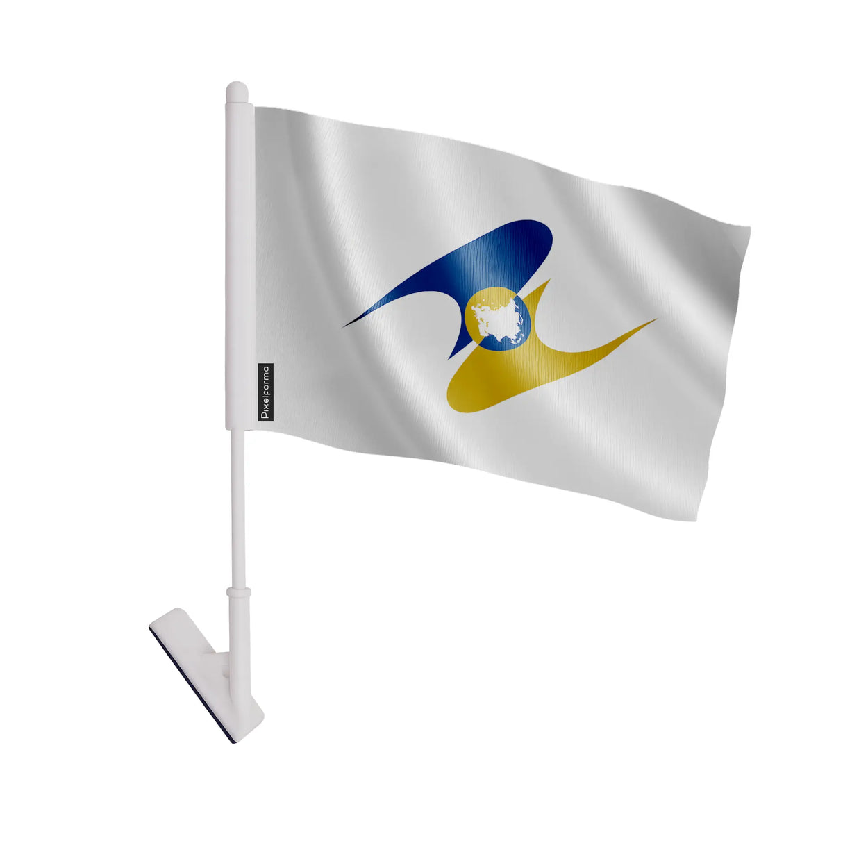 Drapeau adhésif union économique eurasiatique polyester souple