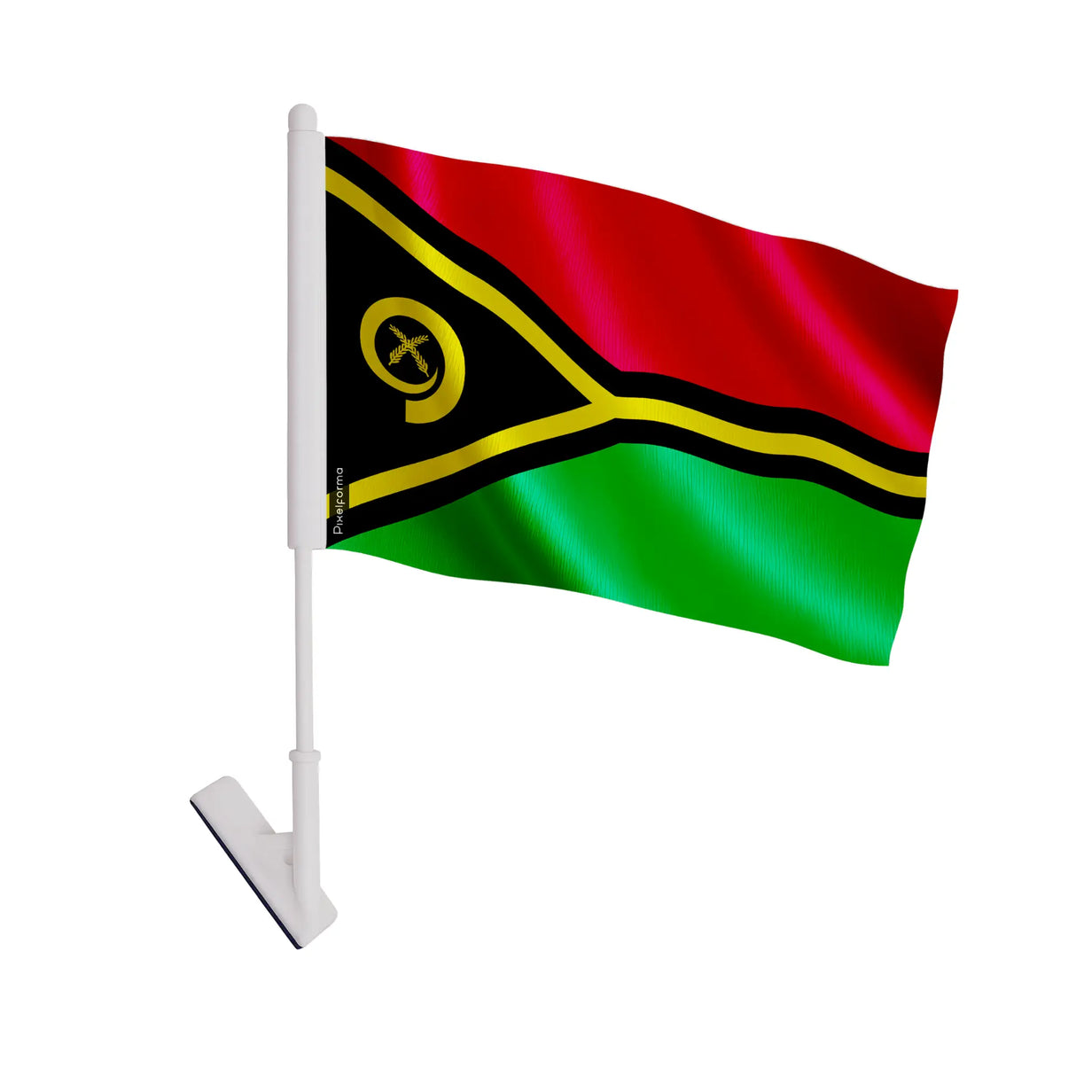 Drapeau adhésif vanuatu polyester souple facile à coller