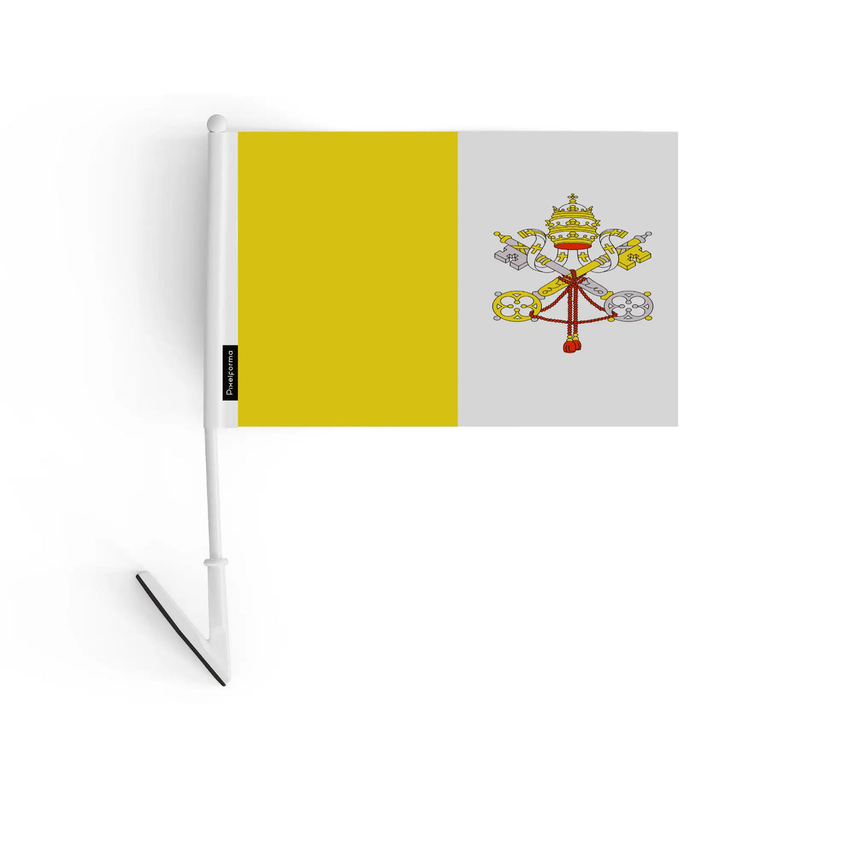 Drapeau adhésif vatican en polyester souple facile à coller